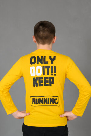 Детский лонгслив для мальчика 83018 желтый