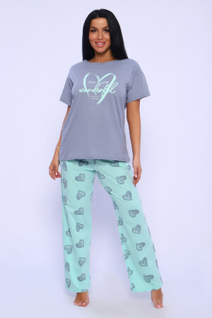 Женский костюм с брюками 82050 ментол