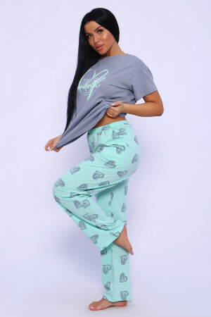 Женский костюм с брюками 82050 ментол