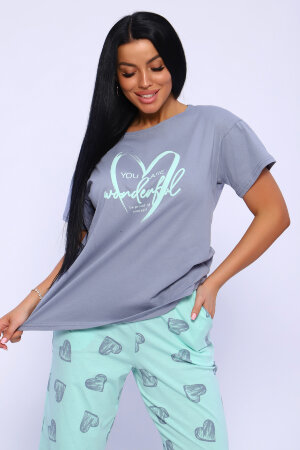 Женский костюм с брюками 82050 ментол