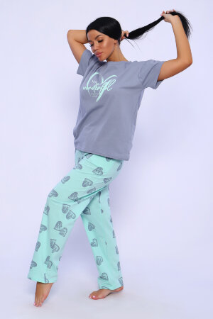 Женский костюм с брюками 82050 ментол