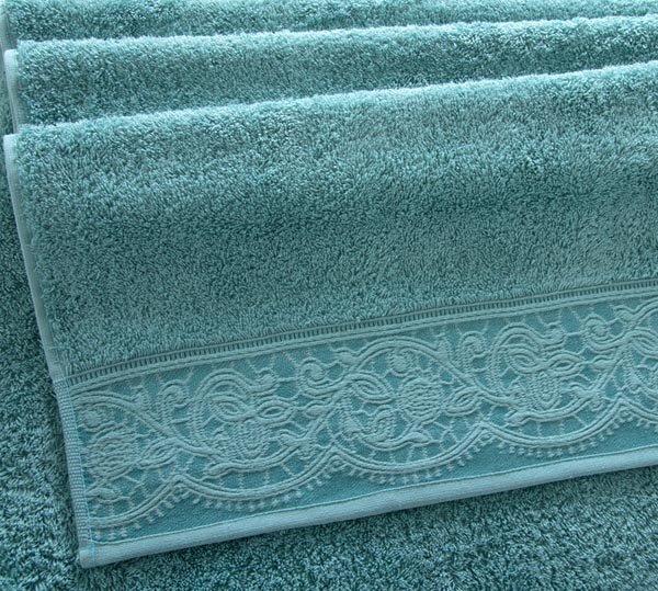 Полотенце махровое Ажур зеленый чай, 550 г/м2