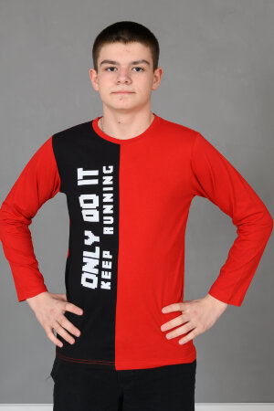 Детский лонгслив для мальчика 83018 красный