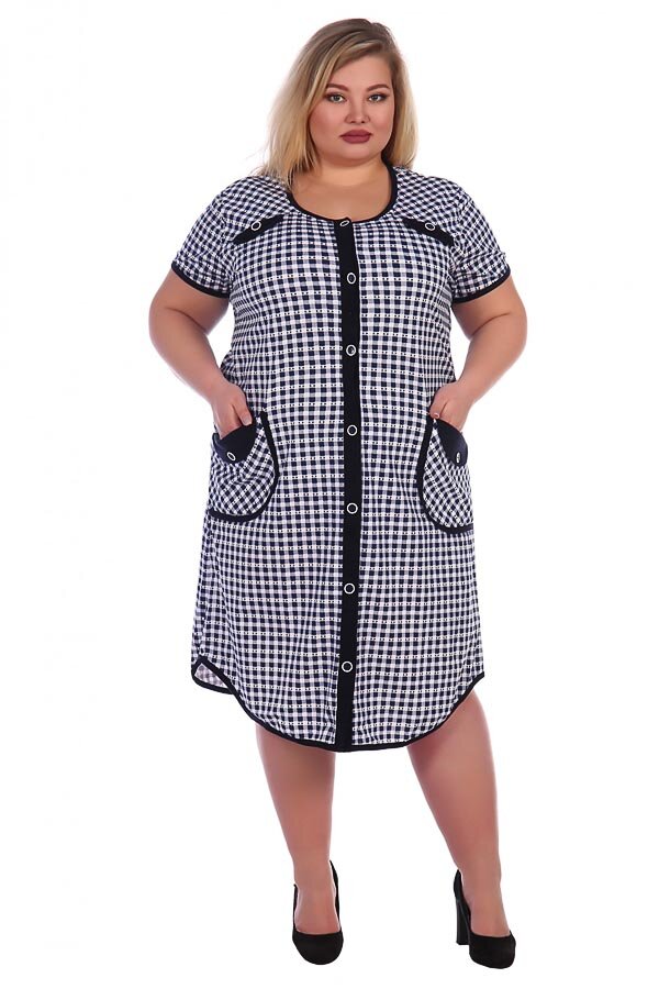 Халат Оля клетка ТОЛ-011
