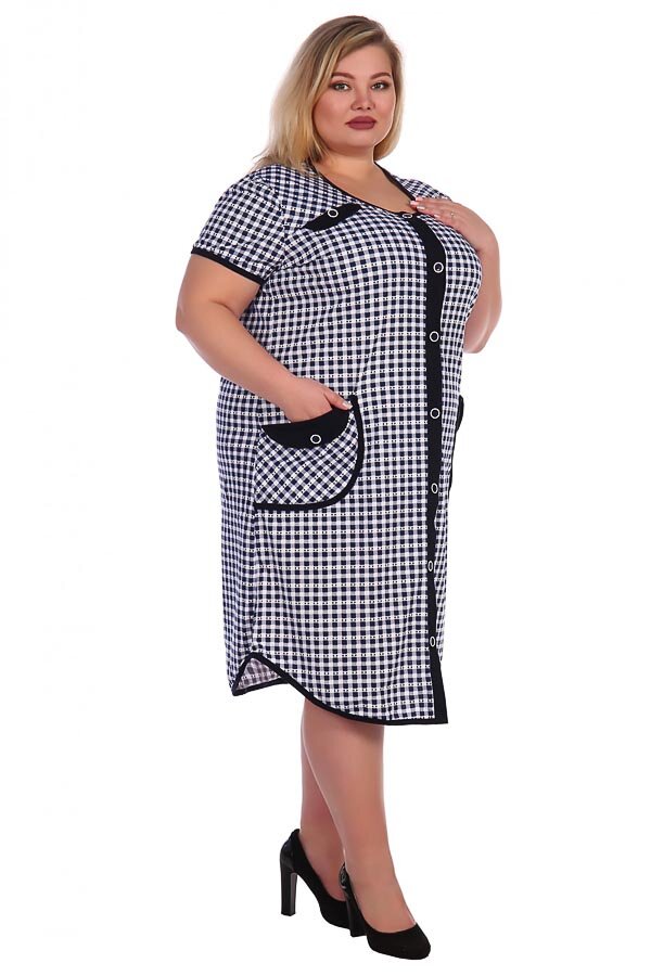 Халат Оля клетка ТОЛ-011