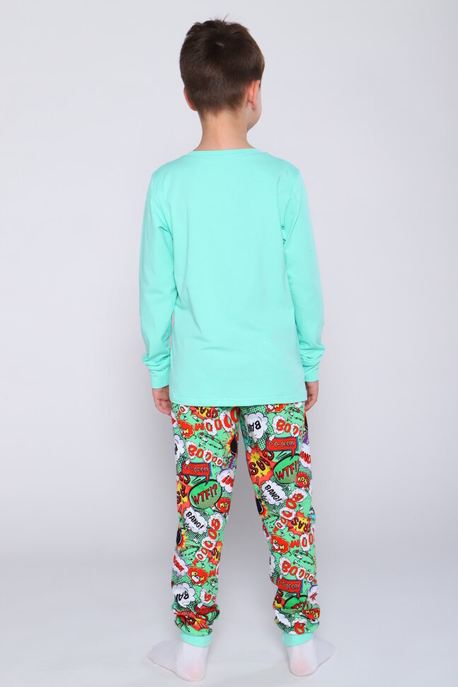Детская пижама с брюками Бум ментоловый