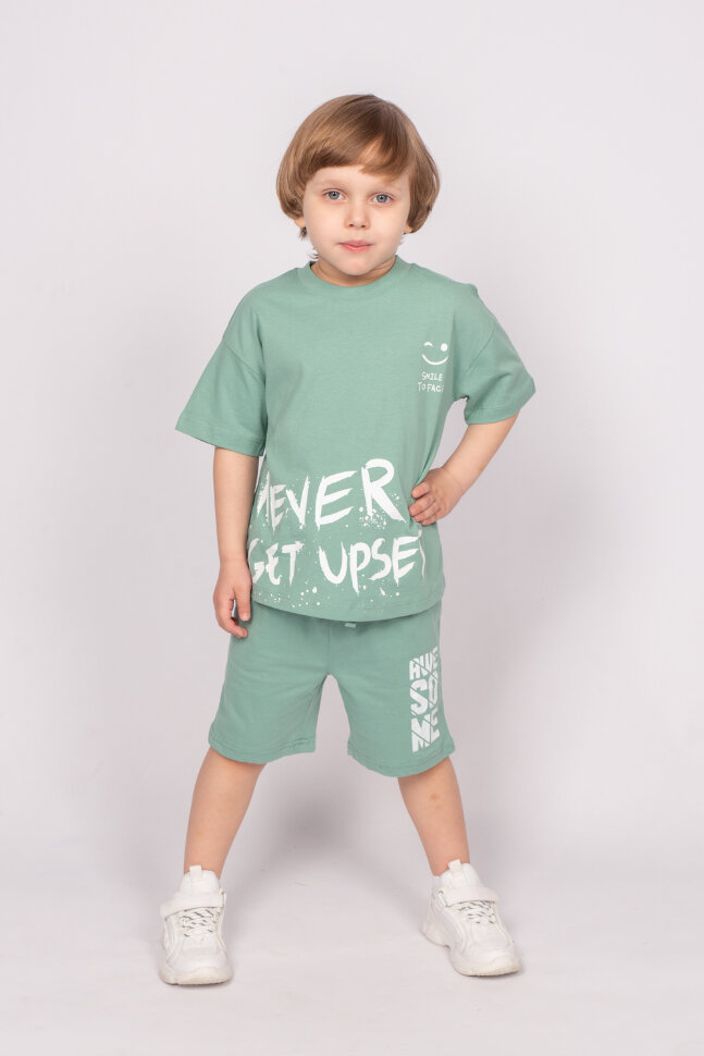 Футболка для мальчика 52351 шалфей