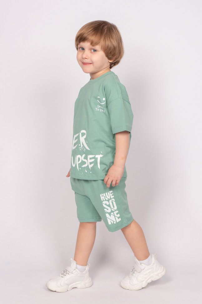 Футболка для мальчика 52351 шалфей