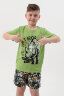 Пижама с шортами для мальчика Носорог детская короткий рукав