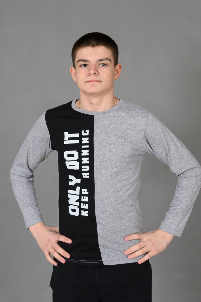 Детский лонгслив для мальчика 83018 меланж