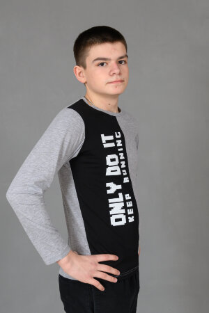 Детский лонгслив для мальчика 83018 меланж