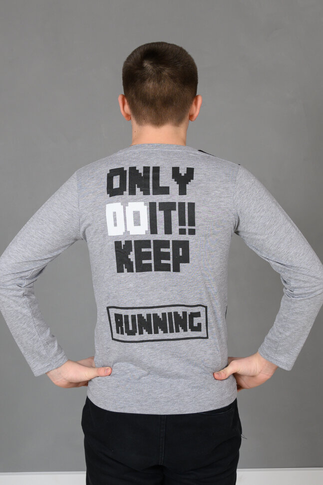 Детский лонгслив для мальчика 83018 меланж