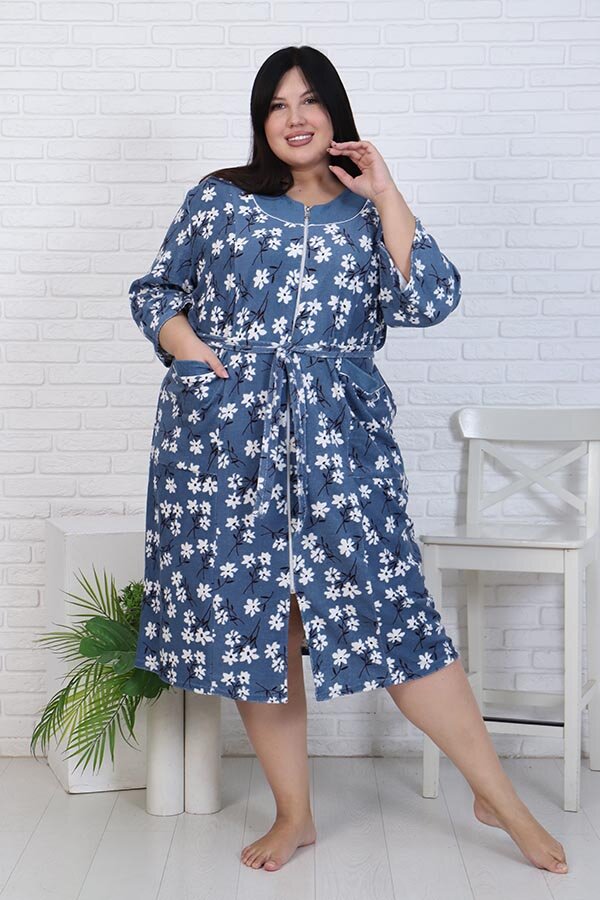 Халат махровый на молнии