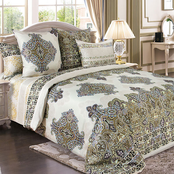 КПБ Индонезия голубой сатин сем.