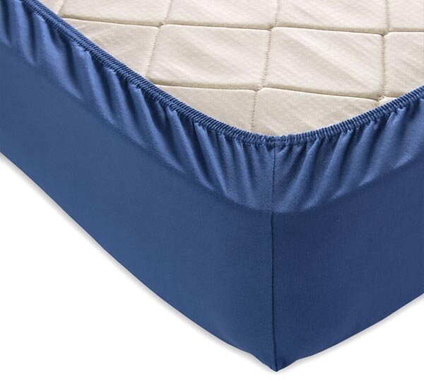 Простыня на резинке Индиго, трикотаж