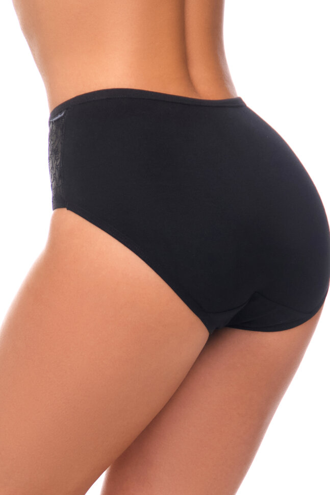 Женские трусы утягивающие с кружевом HoneyFormat 8005 черный