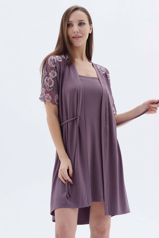 Халат Женский НЮАНС темно-лиловый