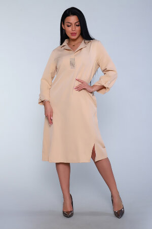 Платье женское 31719 бежевый