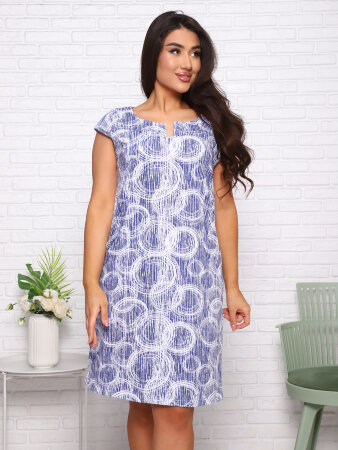 Бонжур синий платье