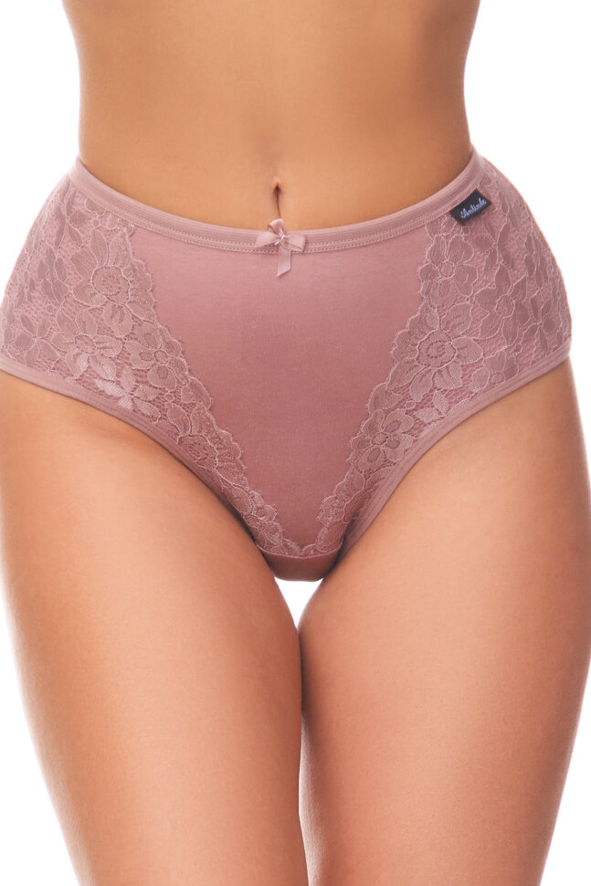 Женские трусы утягивающие с кружевом HoneyFormat 8005 кофе