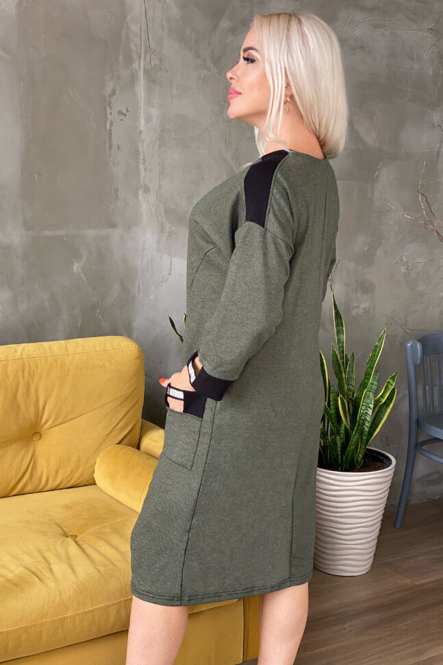 Платье женское 9083 хаки