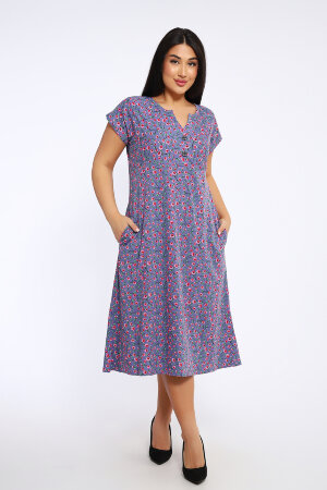 Платье женское 83509 серо-голубой