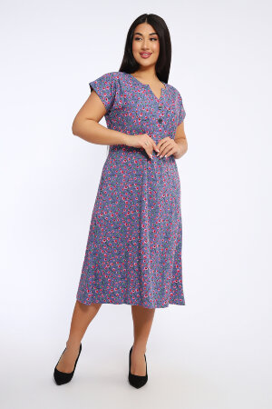 Платье женское 83509 серо-голубой