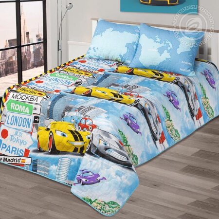 Покрывало стеганое Суперкар, поплин