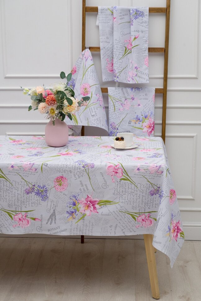 Скатерть Цветы и письма