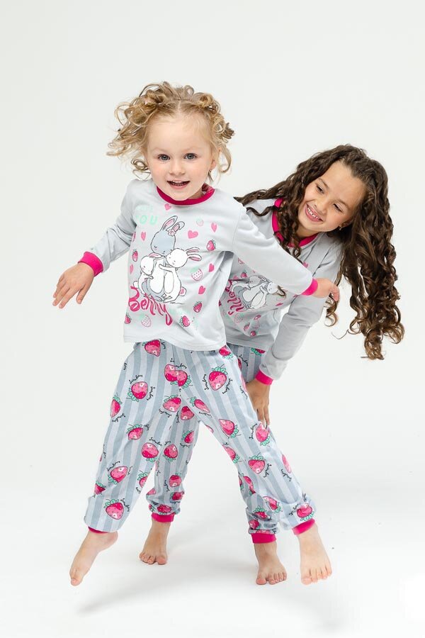 Пижама с брюками для девочки Зайчата