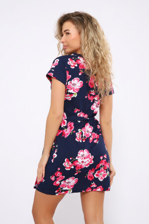 Платье женское 18108 красные цветы