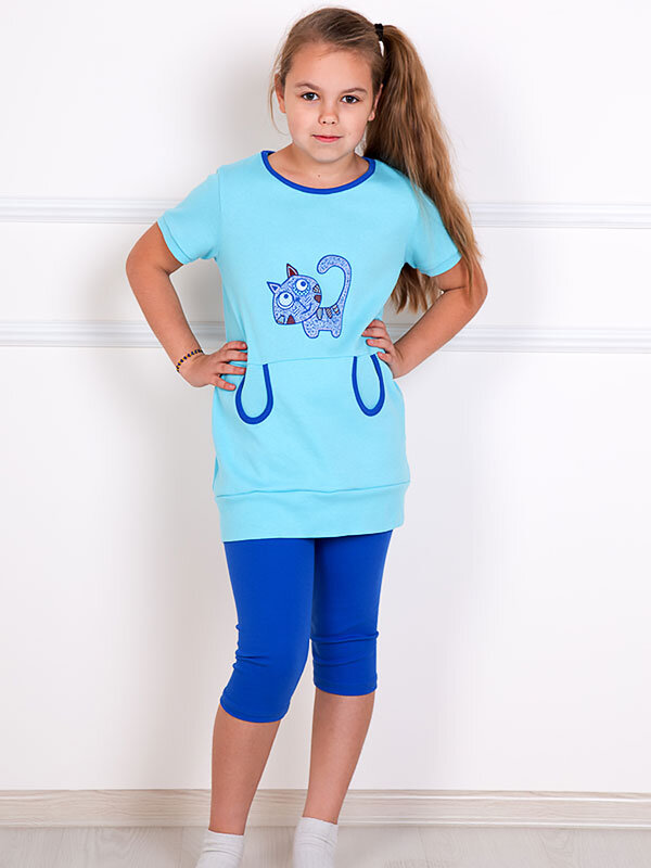 Костюм детский Мяу (голубой)