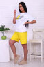Женский костюм с шортами 47072 желтый