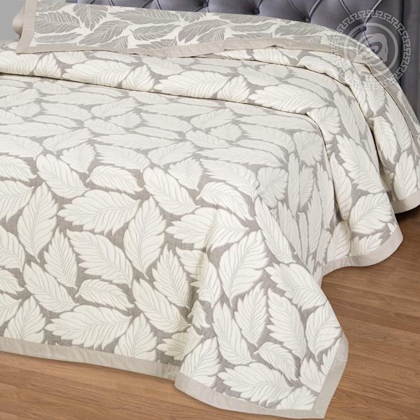 Покрывало Флора пудровая, жаккард