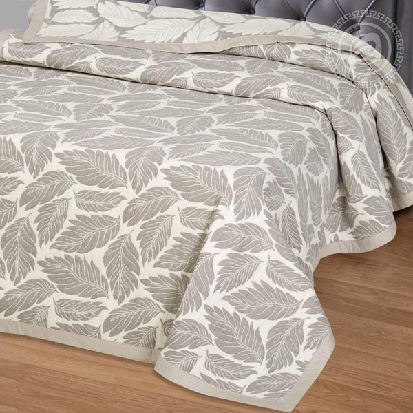 Покрывало Флора пудровая, жаккард