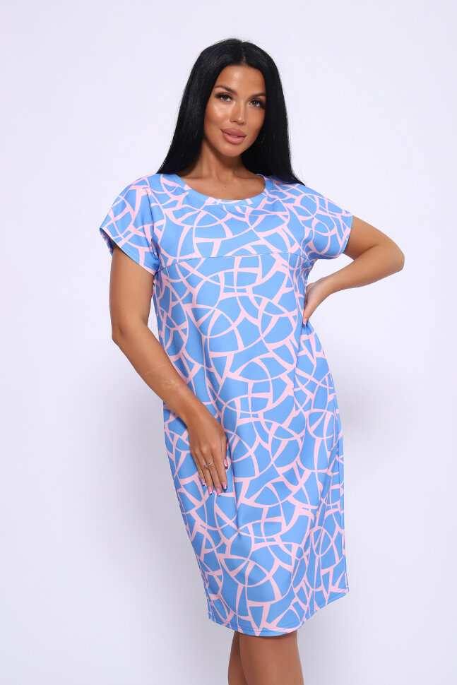 Платье женское 24679 голубой