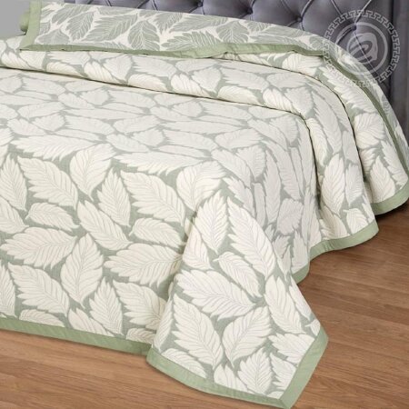 Покрывало Флора зеленая, жаккард