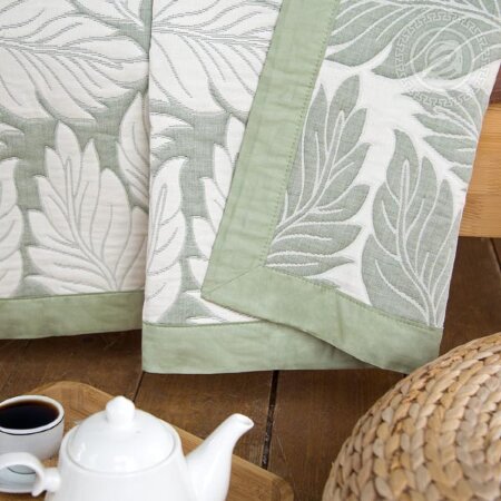Покрывало Флора зеленая, жаккард