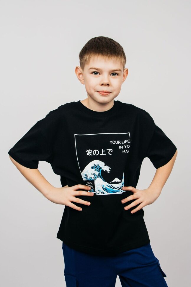 Футболка для мальчика 52368 черный