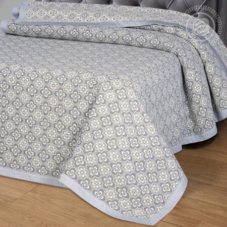 Покрывало Гертруда серая, жаккард