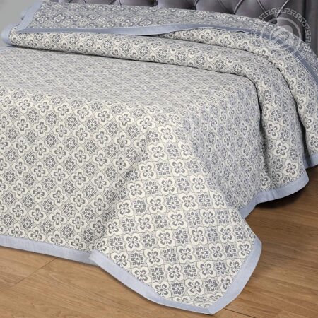 Покрывало Гертруда серая, жаккард