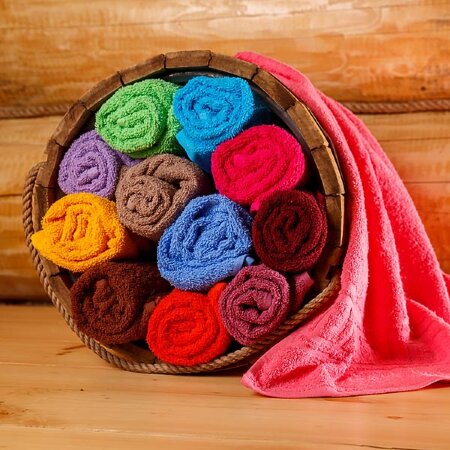 Полотенце махровое гладкокрашенное, 380 г/м2