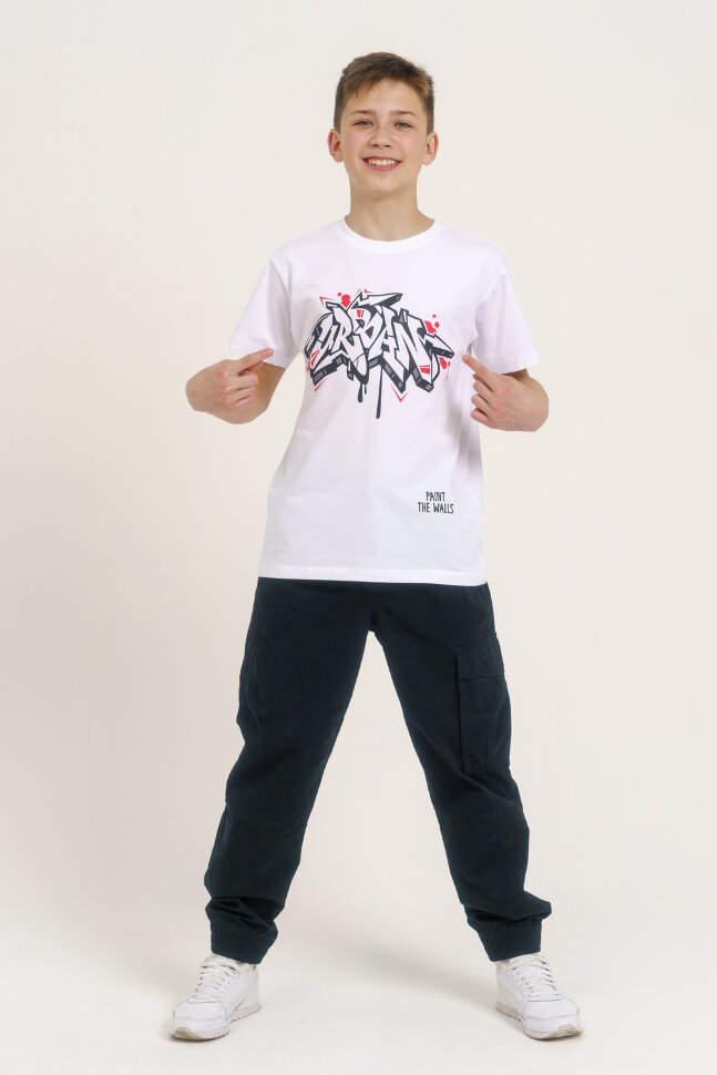 Футболка для мальчика Крейзи 1 белый