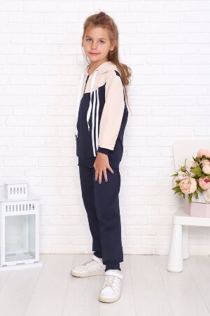 Костюм с брюками для девочки 78501 бежевый