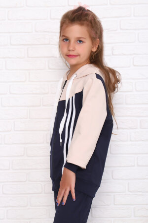 Костюм с брюками для девочки 78501 бежевый