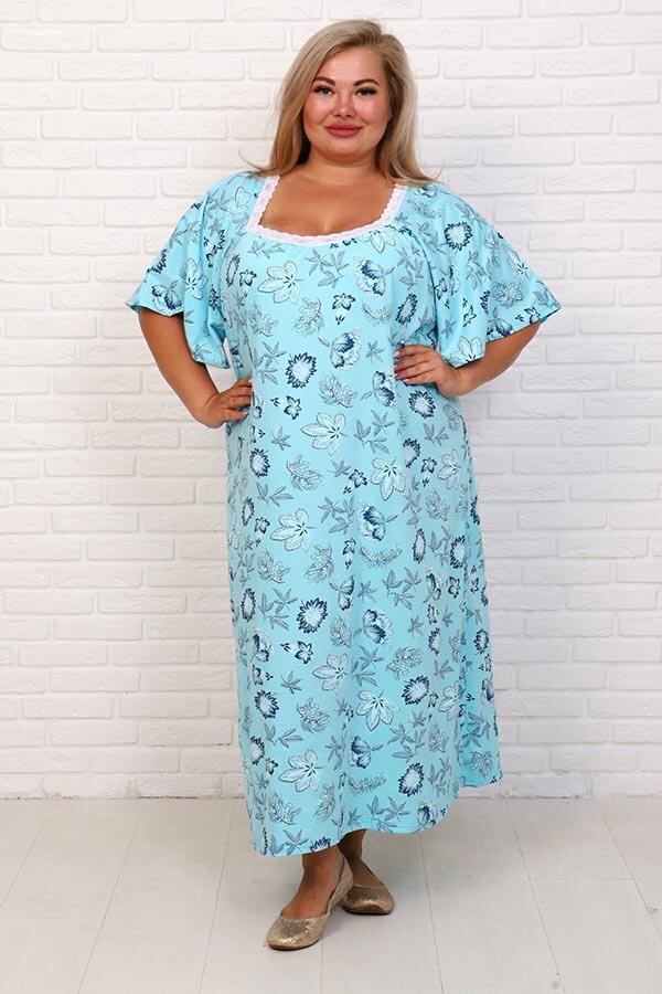 Сорочка Фламинго 4 бирюза НАТ-50-4