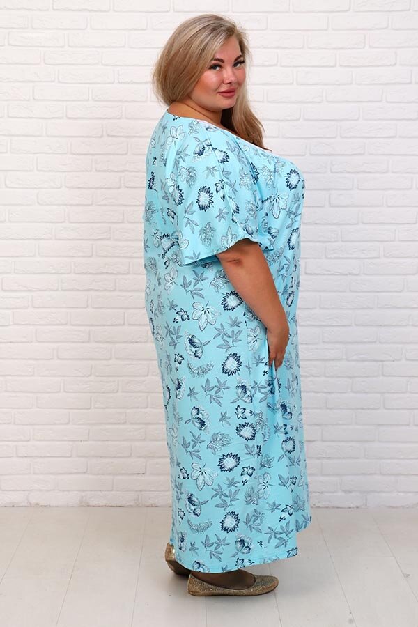 Сорочка Фламинго 4 бирюза НАТ-50-4