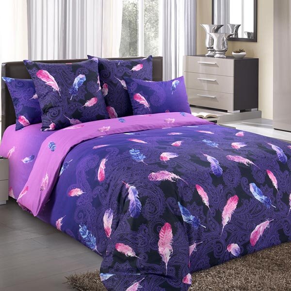 Дуновение фиолетовый постельное белье бязь