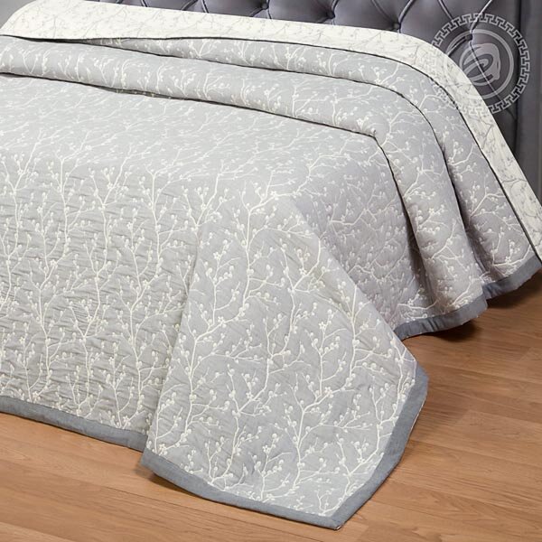 Покрывало Гейша серое, жаккард