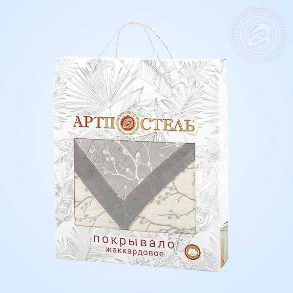 Покрывало Гейша серое, жаккард